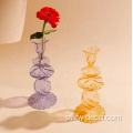 Vasos de flor de vidro de cor de cristal altos nórdicos